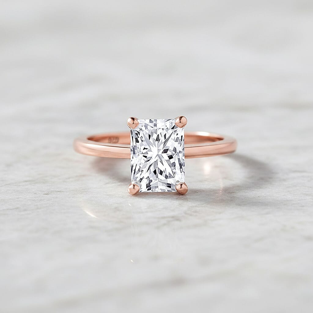 E-F VS / Rose Gold Over Sterling Silver / 10 - Product card gallery slide 2 (10178176352569)