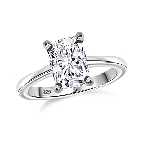 IGI Certified Luxuriant Lab Grown Diamond E-F VS 1.00 ctw Solitaire Ring in Rhodium Over Sterling Silver (Size 6.5)