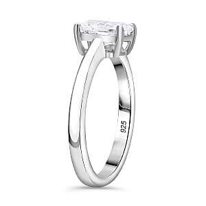 IGI Certified Luxuriant Lab Grown Diamond E-F VS 1.00 ctw Solitaire Ring in Rhodium Over Sterling Silver (Size 6.5)