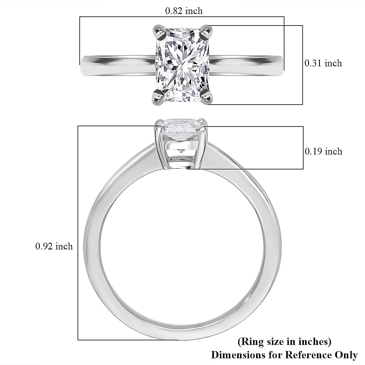 IGI Certified Luxuriant Lab Grown Diamond E-F VS 1.00 ctw Solitaire Ring in Rhodium Over Sterling Silver (Size 6.5) image number 5