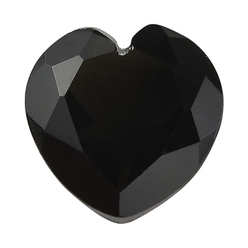AA Black Obsidian (Hrt 6 mm) 0.63 ctw Loose Gemstone