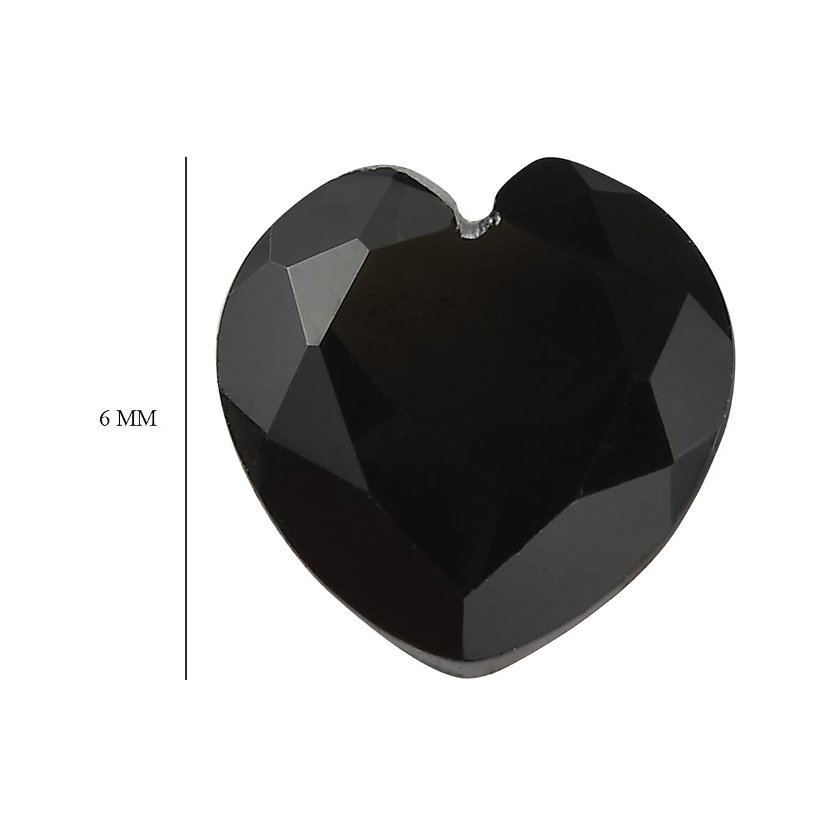 AA Black Obsidian (Hrt 6 mm) 0.63 ctw Loose Gemstone
