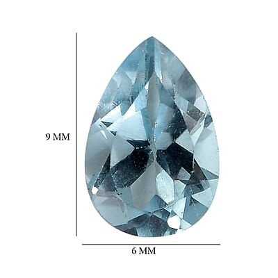 Blue Topaz (Pear 9x6 mm) 1.30 ctw Loose Gemstone