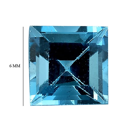 AA Blue Topaz (Sqr 6 mm) 1.33 ctw Loose Gemstone