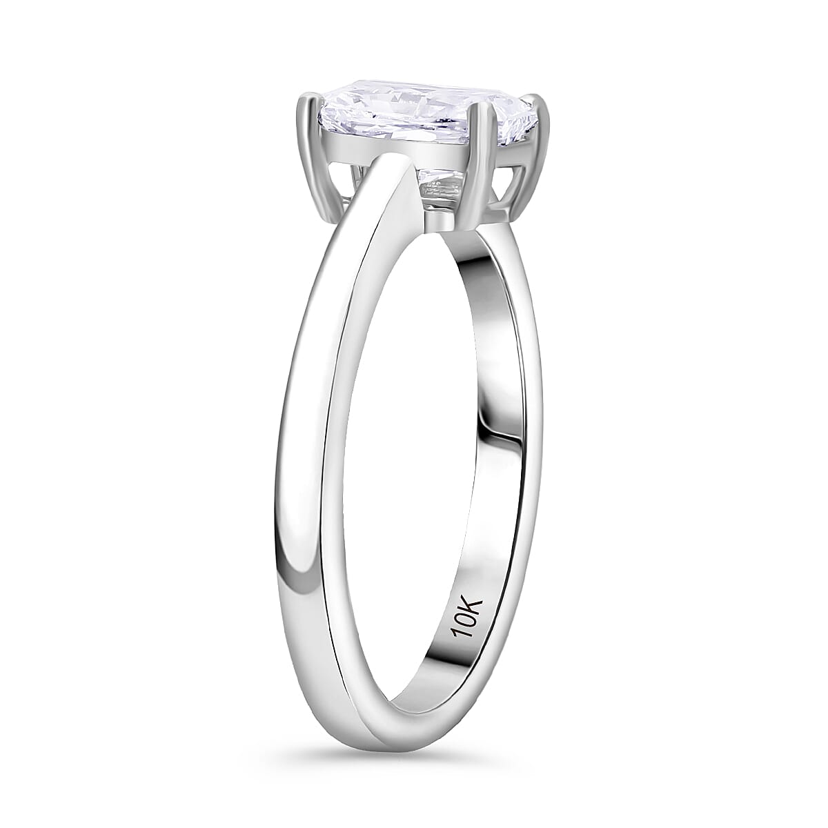 IGI Certified Luxuriant Lab Grown Diamond E-F VS 1.00 ctw Solitaire Ring in 10K White Gold (Size 10.0) (Del. in 10-12 Days) image number 3