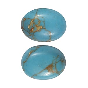 Mojave Blue Turquoise Set of 2 (Ovl 8x6 mm) 2.56 ctw Loose Gemstone