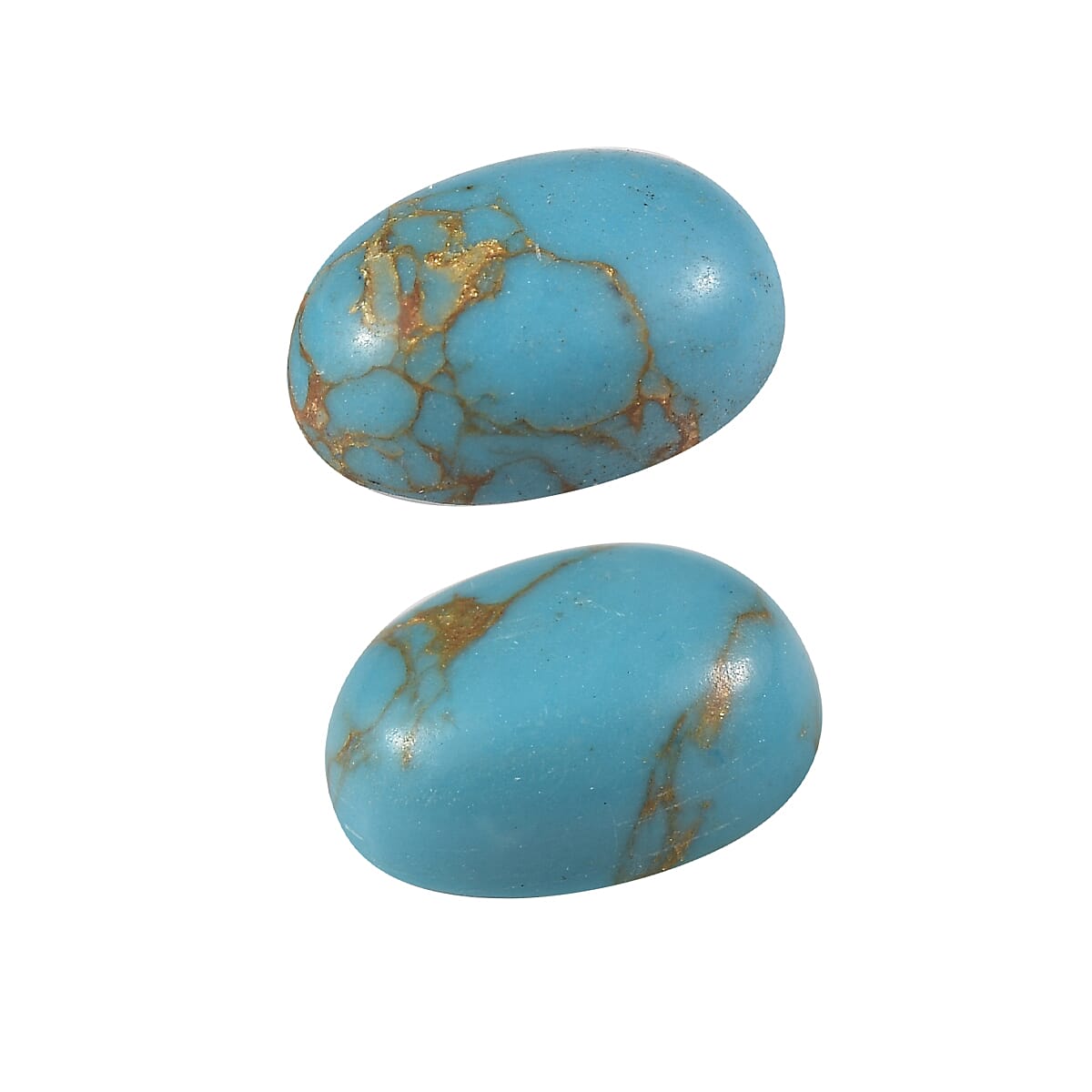 Mojave Blue Turquoise Set of 2 (Ovl 8x6 mm) 2.56 ctw Loose Gemstone image number 2