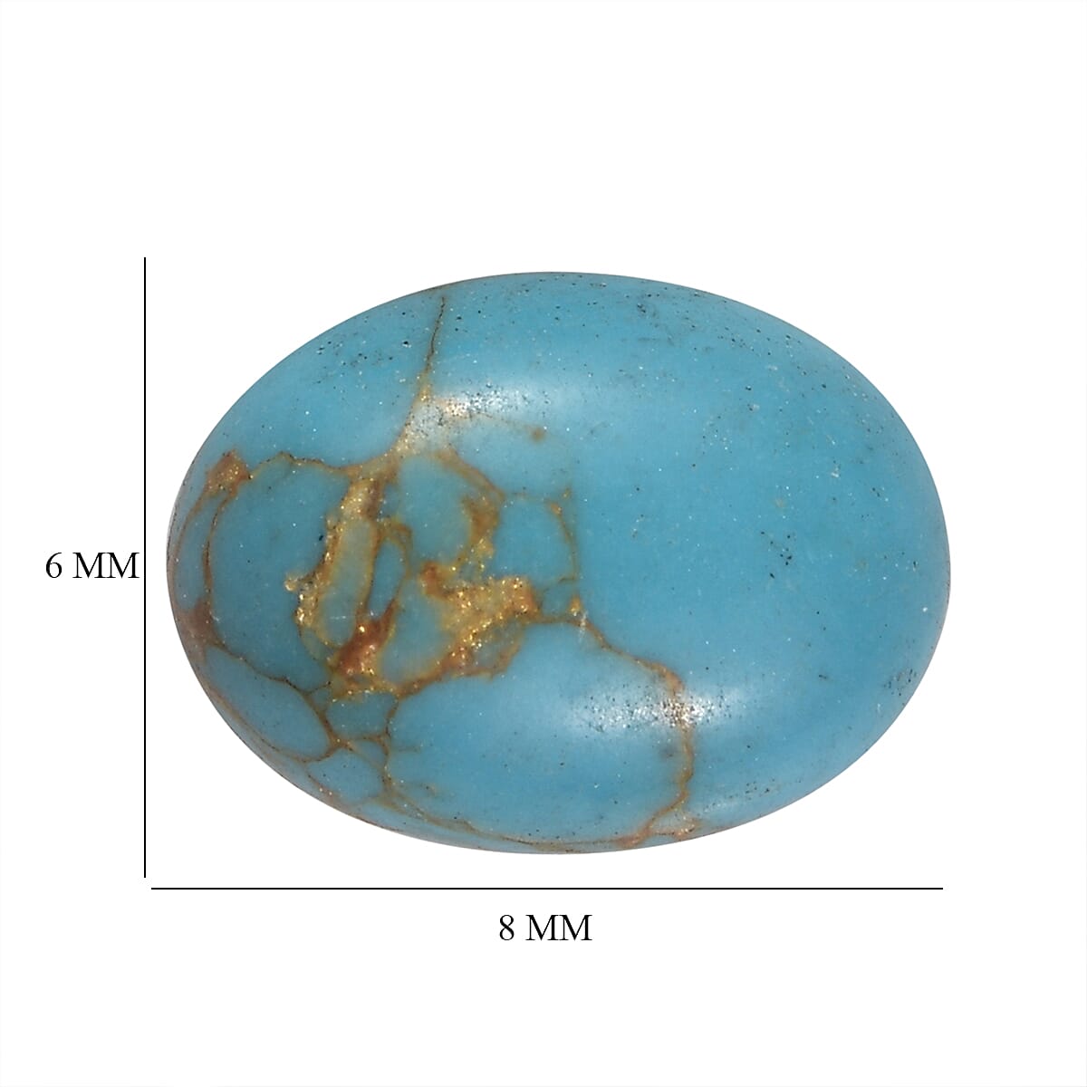 Mojave Blue Turquoise Set of 2 (Ovl 8x6 mm) 2.56 ctw Loose Gemstone image number 4