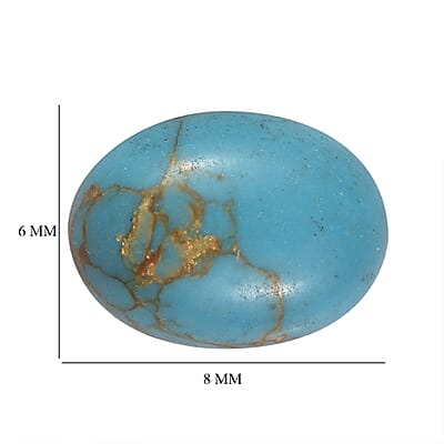 Mojave Blue Turquoise Set of 2 (Ovl 8x6 mm) 2.56 ctw Loose Gemstone