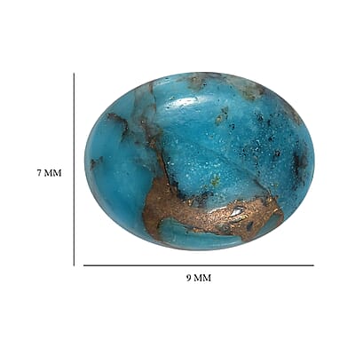 Mojave Blue Turquoise (Ovl 9x7 mm) 1.84 ctw Loose Gemstone