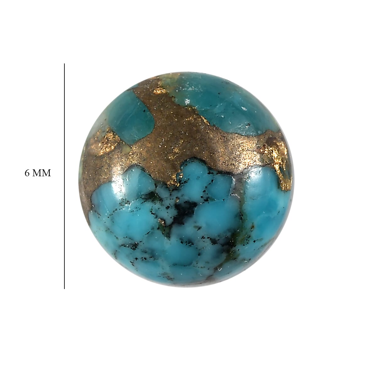 Mojave Blue Turquoise Set of 2 (Rnd 6 mm) 1.61 ctw image number 4