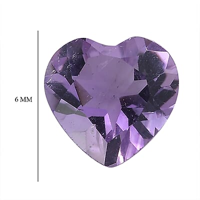 Bolivian Amethyst Set of 3 (Hrt 6 mm) 2.05 ctw Loose Gemstone
