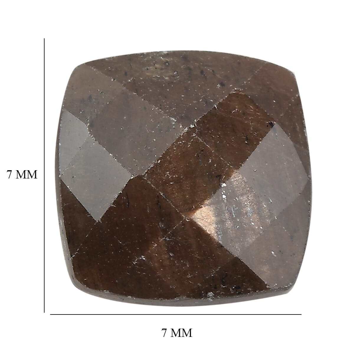 Chocolate Sapphire (Cush 7x7 mm) 2.06 ctw image number 4