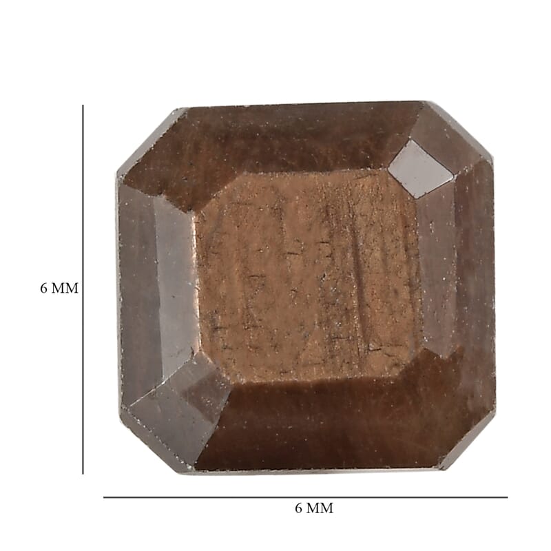 Asscher Cut Chocolate Sapphire (Oct 6x6 mm) 1.52 ctw Loose Gemstone