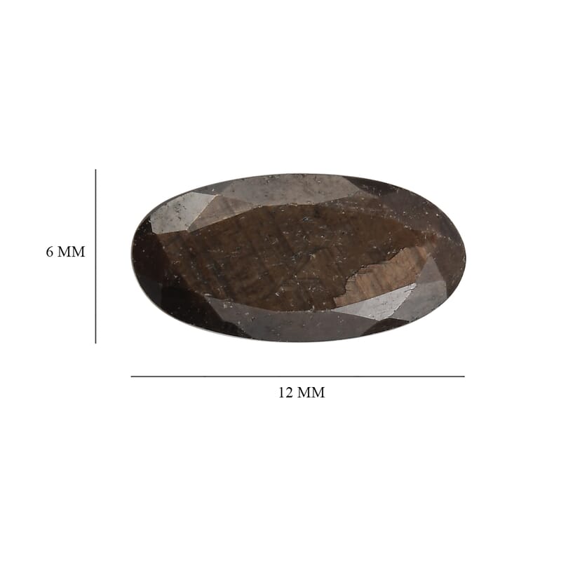 Chocolate Sapphire (Ovl 12x6 mm) 2.77 ctw Loose Gemstone