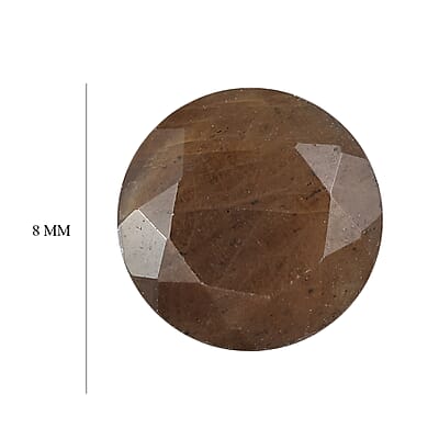 Chocolate Sapphire (Rnd 8 mm) 2.34 ctw Loose Gemstone