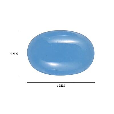 AA Dyed Light Blue Color Jade Set of 3 (Ovl 6x4 mm) 1.74 ctw Loose Gemstone