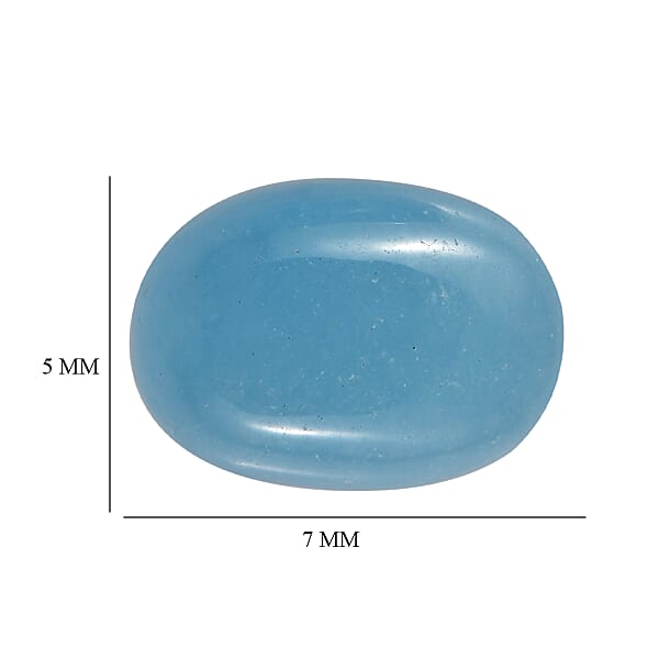 AA Dyed Light Blue Color Jade Set of 2 (Ovl 7x5 mm) 2.08 ctw Loose Gemstone