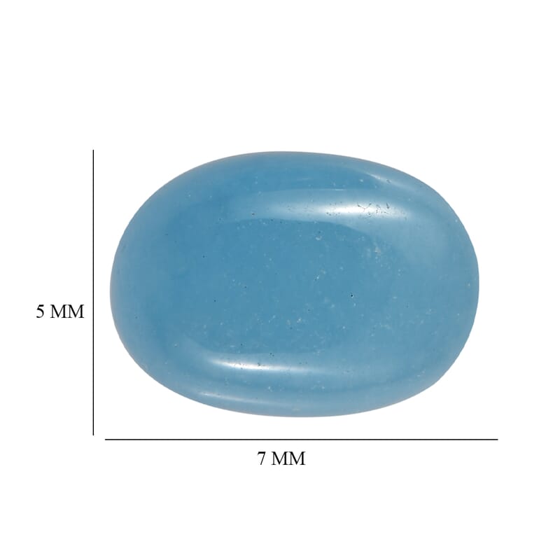 AA Dyed Light Blue Color Jade Set of 2 (Ovl 7x5 mm) 2.08 ctw Loose Gemstone