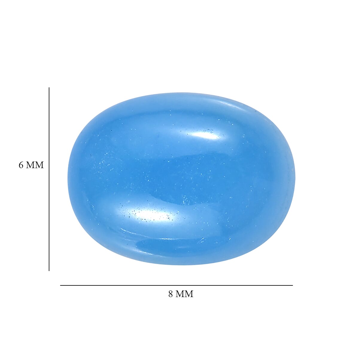 AAA Dyed Light Blue Color Jade Set of 2 (Ovl 8x6 mm) 3.00 ctw Loose Gemstone