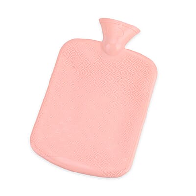 Gray 2L Hot Water Bag with Rabbit Faux Fur Cover