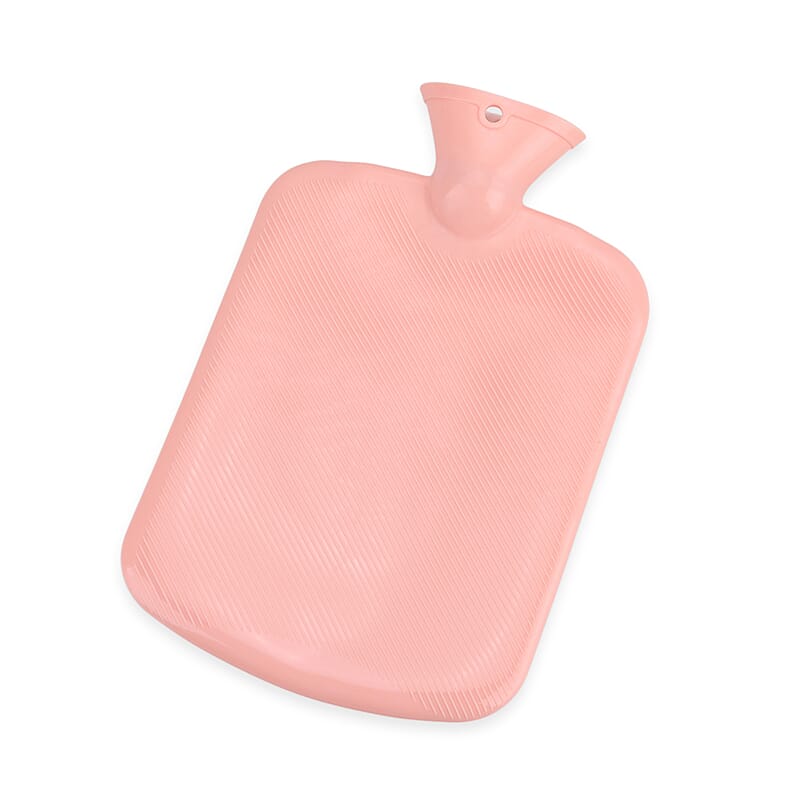 Pink 2L Hot Water Bag with Rabbit Faux Fur Cover