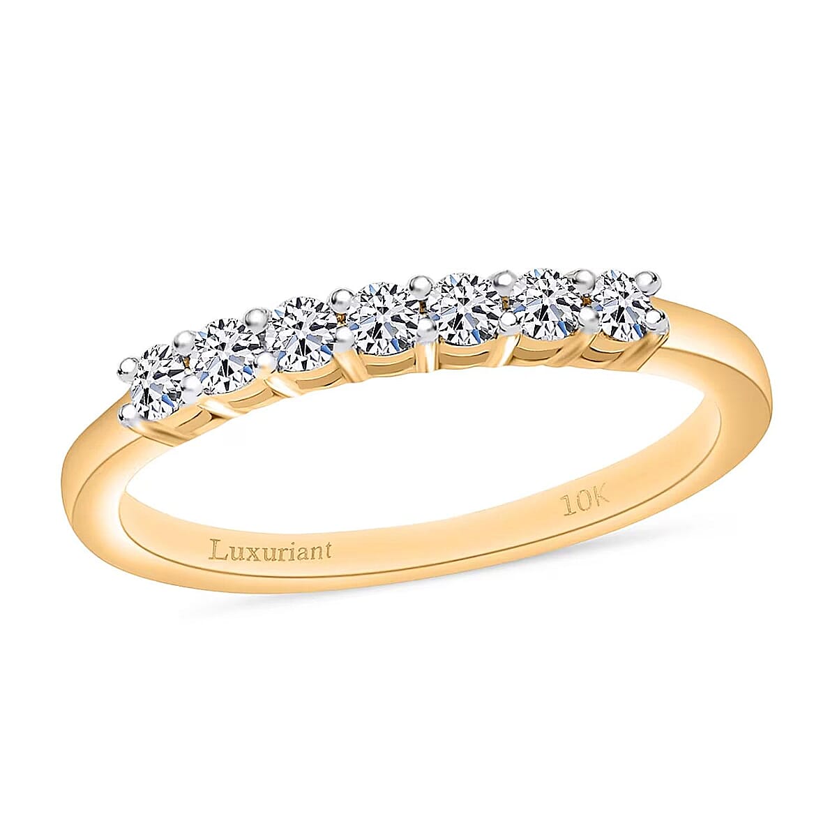 Luxuriant Lab Grown Diamond E-F VS 0.25 ctw Ring in 10K Yellow Gold (Size 11.5) (Del. in 10-12 Days) image number 0