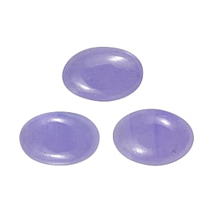 Purple Jade (D) Set of 3 (Ovl 6x4 mm) 1.65 ctw Loose Gemstone