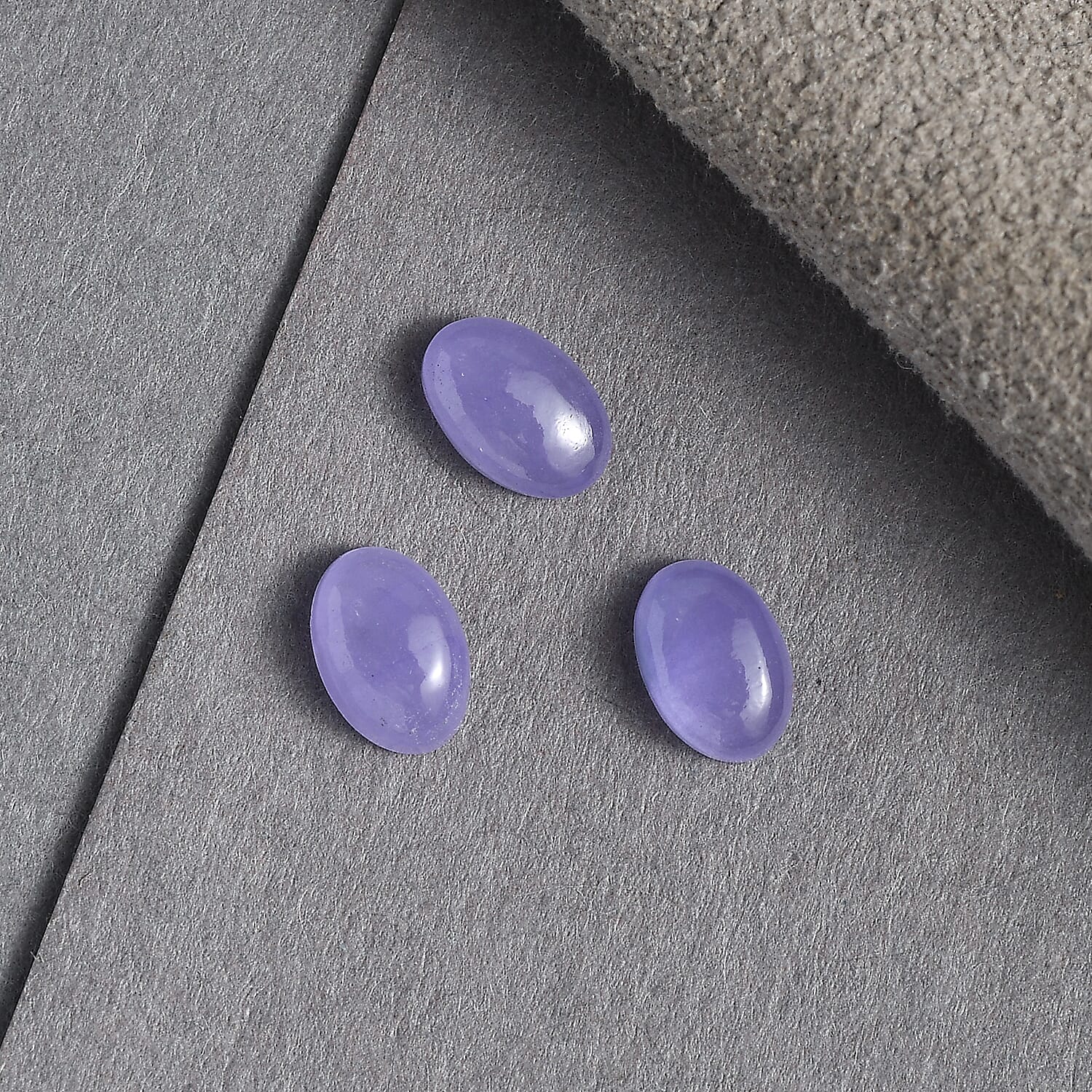 Purple Jade (D) Set of 3 (Ovl 6x4 mm) 1.65 ctw Loose Gemstone