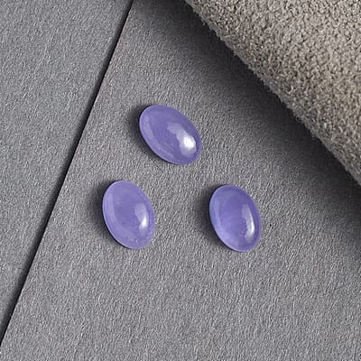 Purple Jade (D) Set of 3 (Ovl 6x4 mm) 1.65 ctw Loose Gemstone