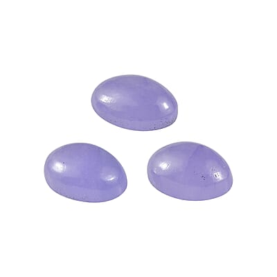 Purple Jade (D) Set of 3 (Ovl 6x4 mm) 1.65 ctw Loose Gemstone