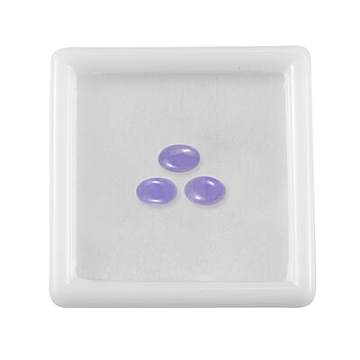Purple Jade (D) Set of 3 (Ovl 6x4 mm) 1.65 ctw Loose Gemstone