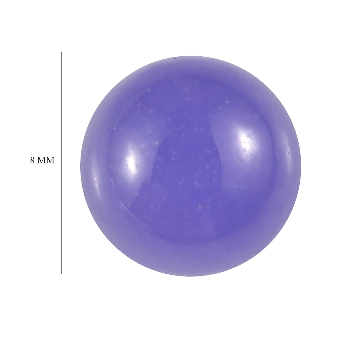 AAA Purple Jade (D) (Rnd 8 mm) 2.40 ctw Loose Gemstone