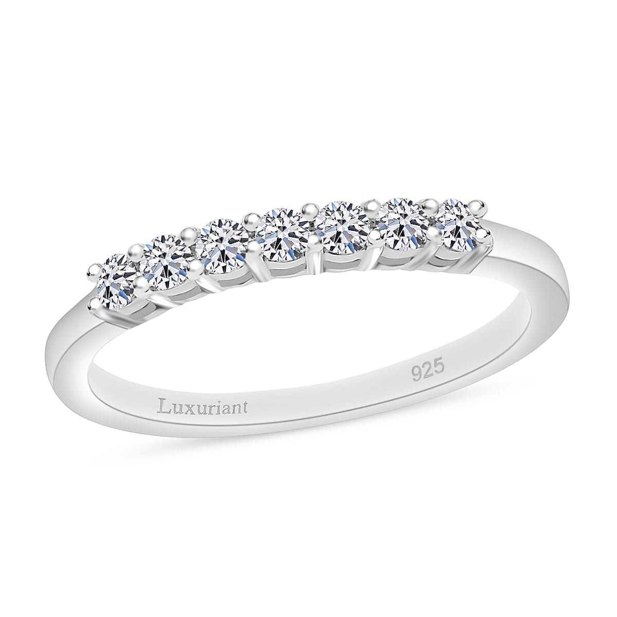 Luxuriant Lab Grown Diamond E-F VS 0.25 ctw Ring in 18K Vermeil Rose Gold Over Sterling Silver (Size 5.0) image number 0