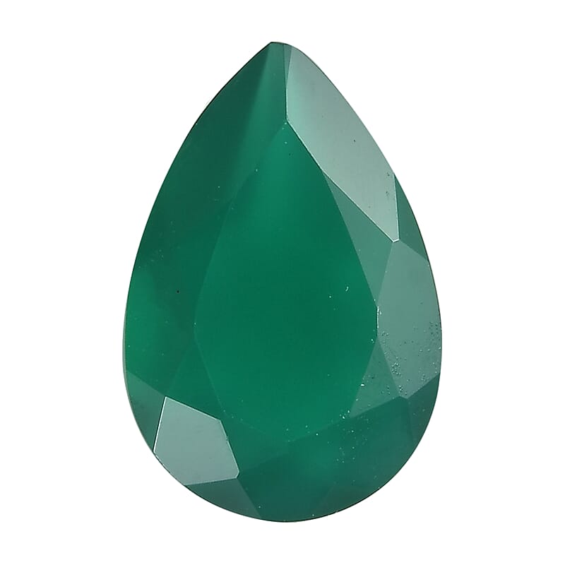 AA Green Onyx (Pear 9x6 mm) 1.06 ctw Loose Gemstone