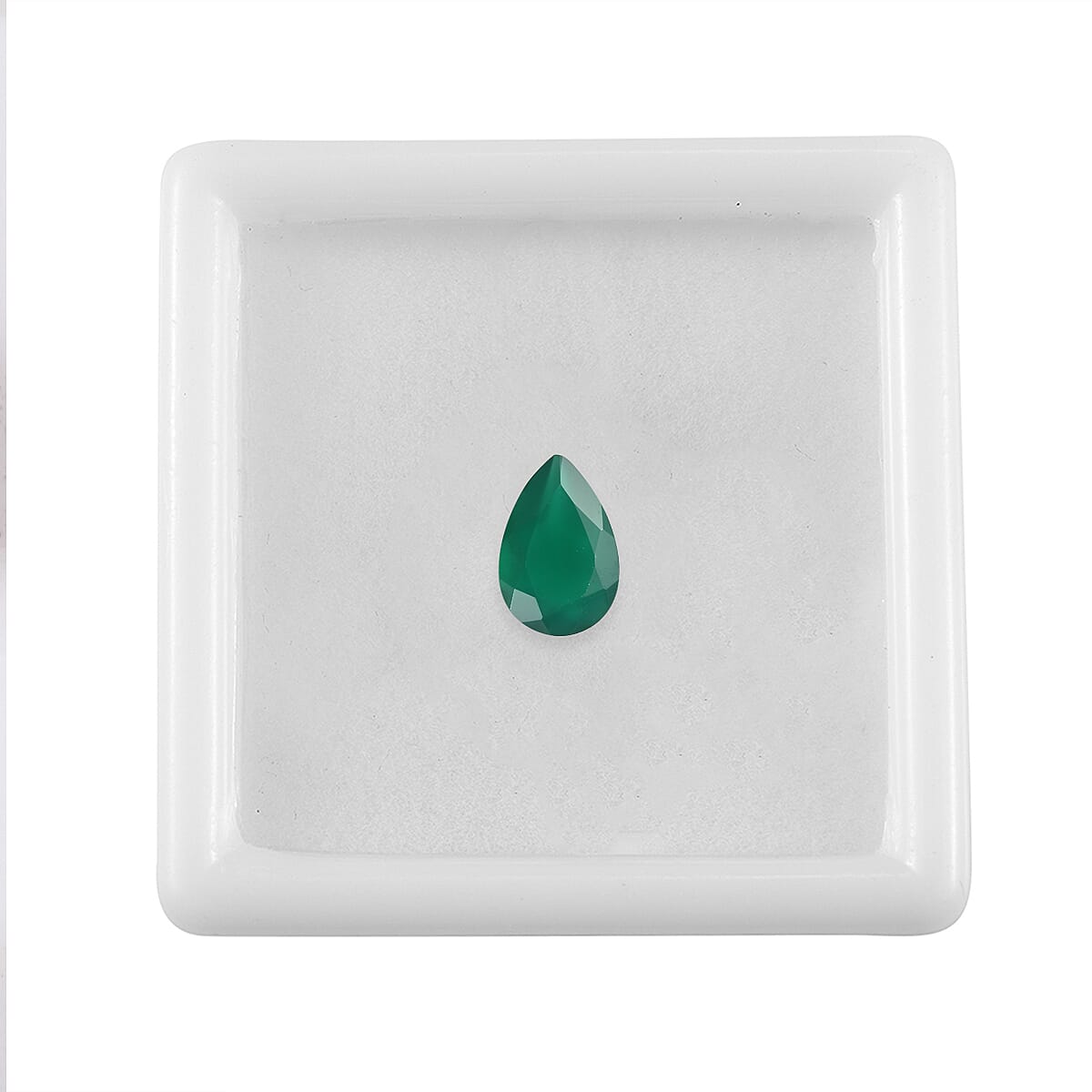 AA Green Onyx (Pear 9x6 mm) 1.06 ctw Loose Gemstone image number 3