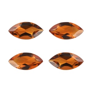 Santa Ana Madeira Citrine Set of 4 (Mrq 7x3.5 mm) 1.24 ctw