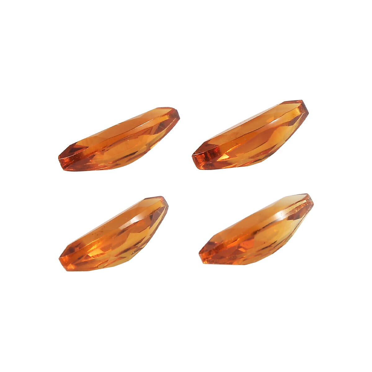 Santa Ana Madeira Citrine Set of 4 (Mrq 7x3.5 mm) 1.24 ctw image number 2