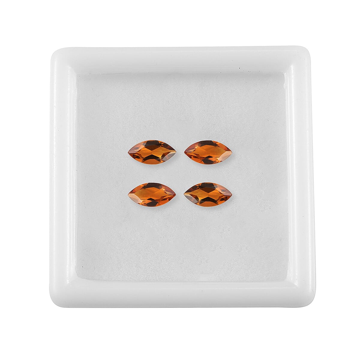 Santa Ana Madeira Citrine Set of 4 (Mrq 7x3.5 mm) 1.24 ctw Loose Gemstone