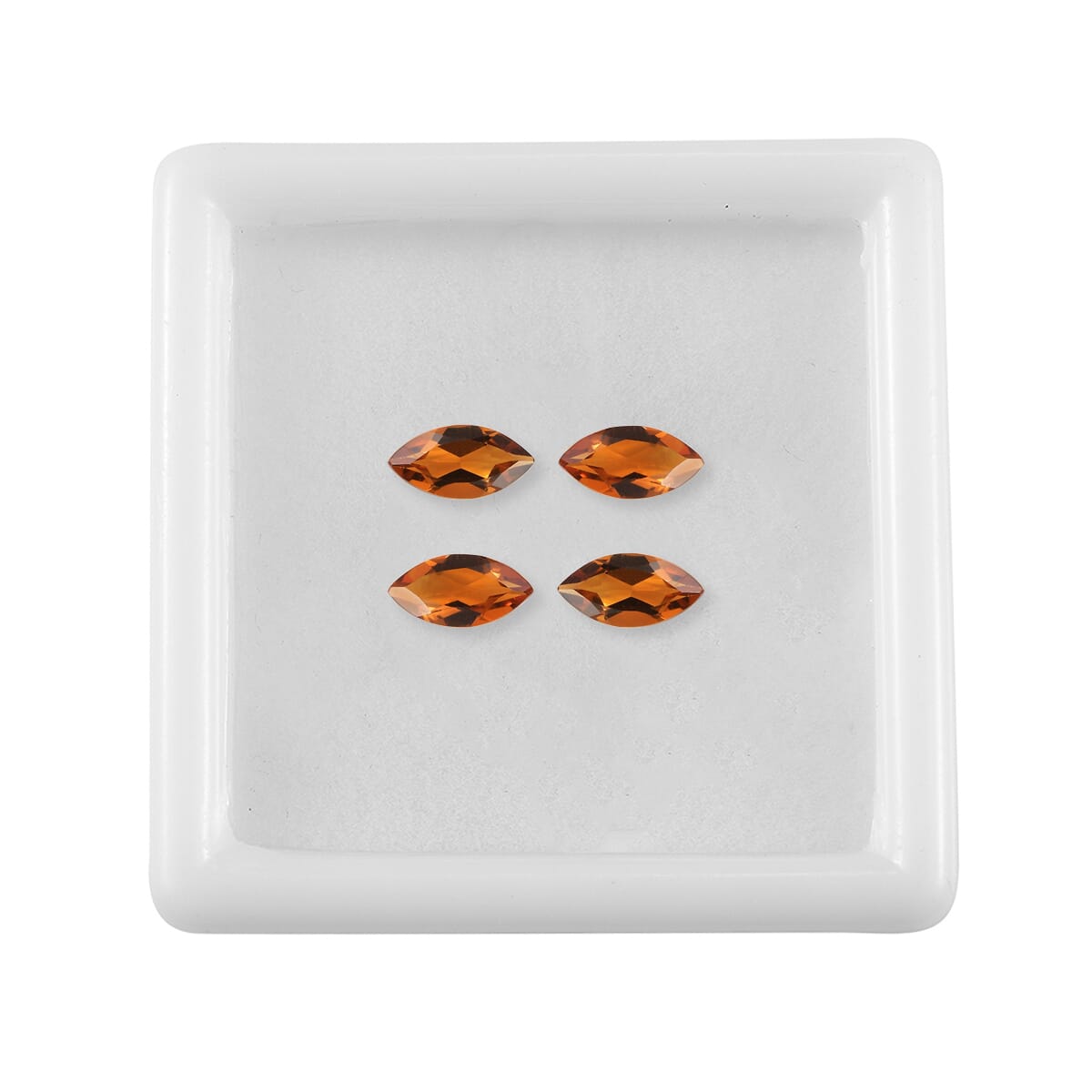 Santa Ana Madeira Citrine Set of 4 (Mrq 7x3.5 mm) 1.24 ctw image number 3