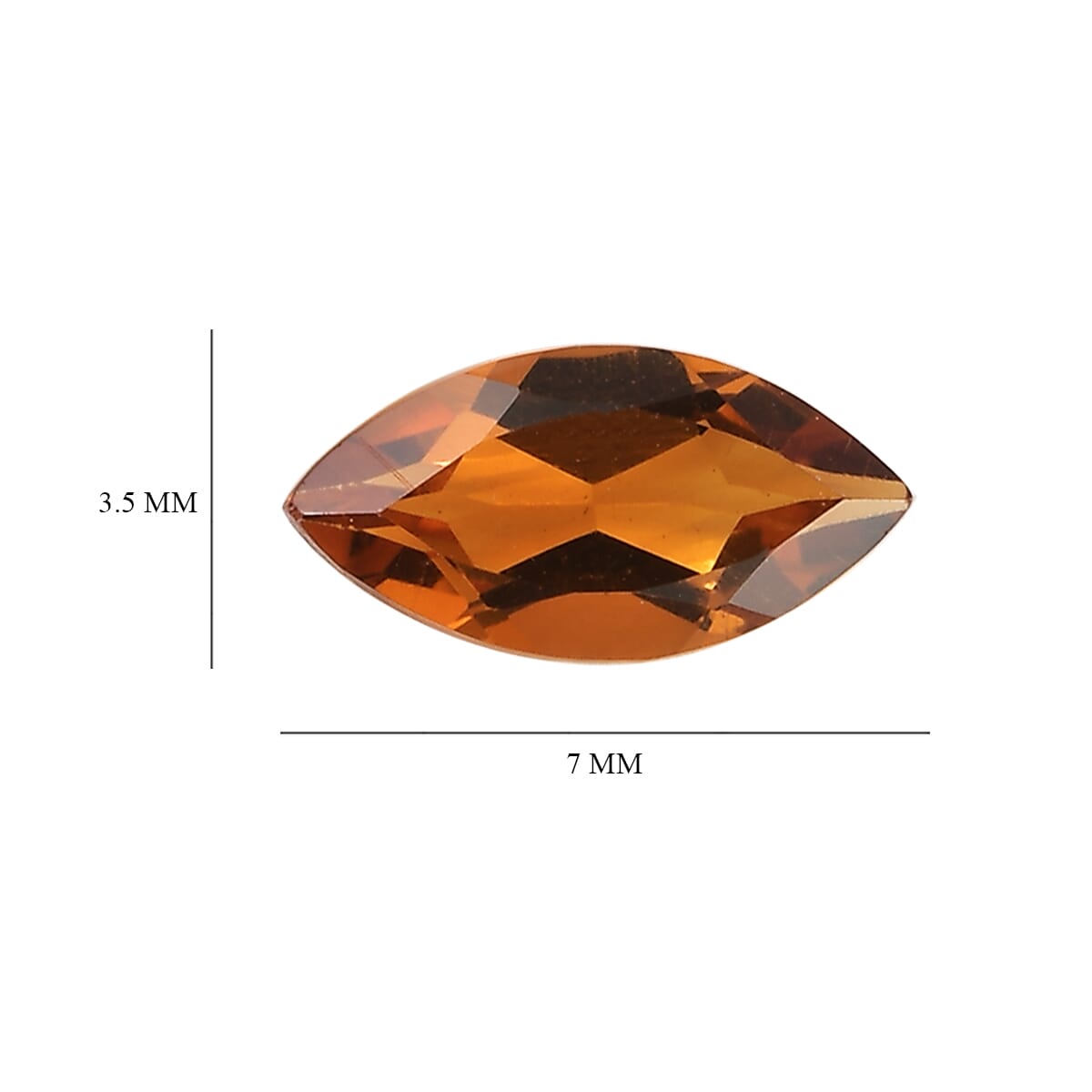 Santa Ana Madeira Citrine Set of 4 (Mrq 7x3.5 mm) 1.24 ctw image number 4