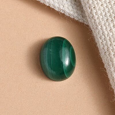 AA African Malachite (Ovl 10x8 mm) 3.28 ctw Loose Gemstone