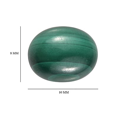 AA African Malachite (Ovl 10x8 mm) 3.28 ctw Loose Gemstone