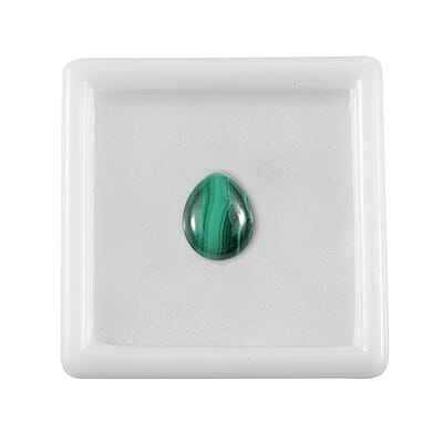 African Malachite (Pear 11x9 mm) 4.21 ctw Loose Gemstone