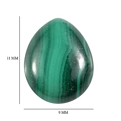African Malachite (Pear 11x9 mm) 4.21 ctw Loose Gemstone