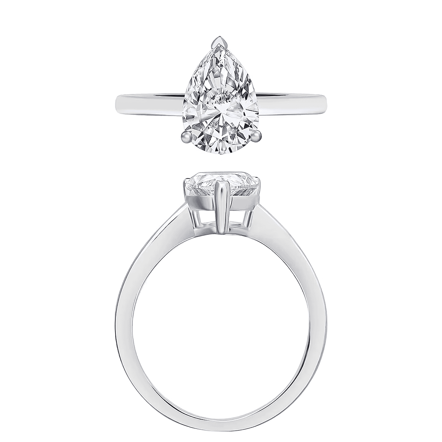IGI Certified Luxuriant Lab Grown Diamond E-F VS 2.00 ctw Ring in 14K White Gold (Size 10.0)