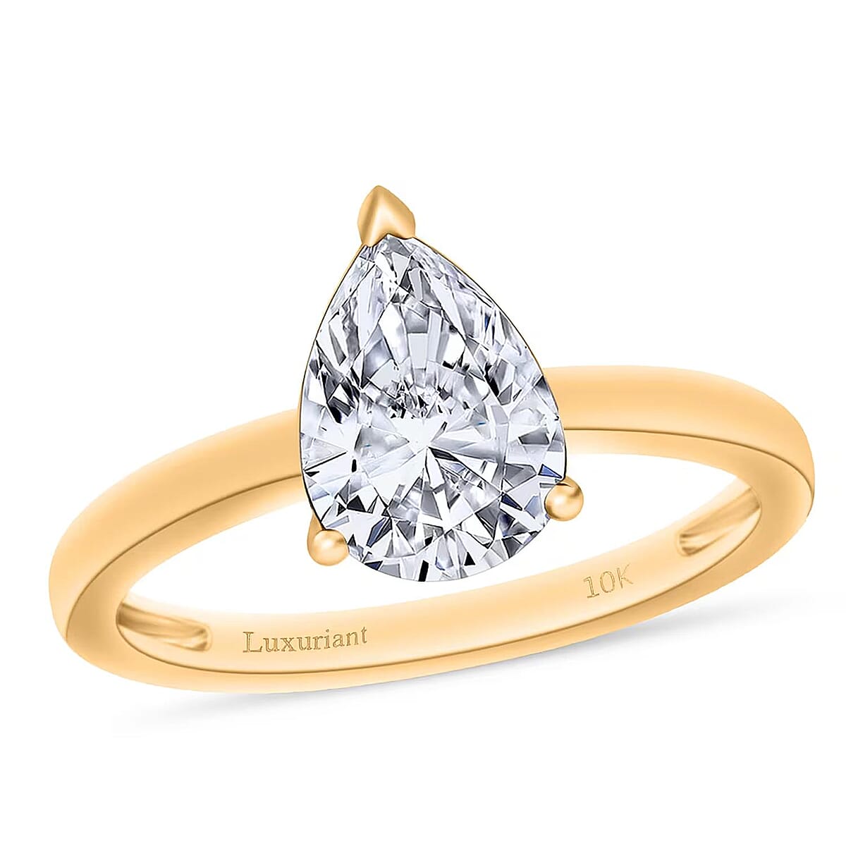IGI Certified Luxuriant Lab Grown Diamond E-F VS 2.00 ctw Ring in 10K Yellow Gold (Size 4.0) (Del. in 10-12 Days) image number 0