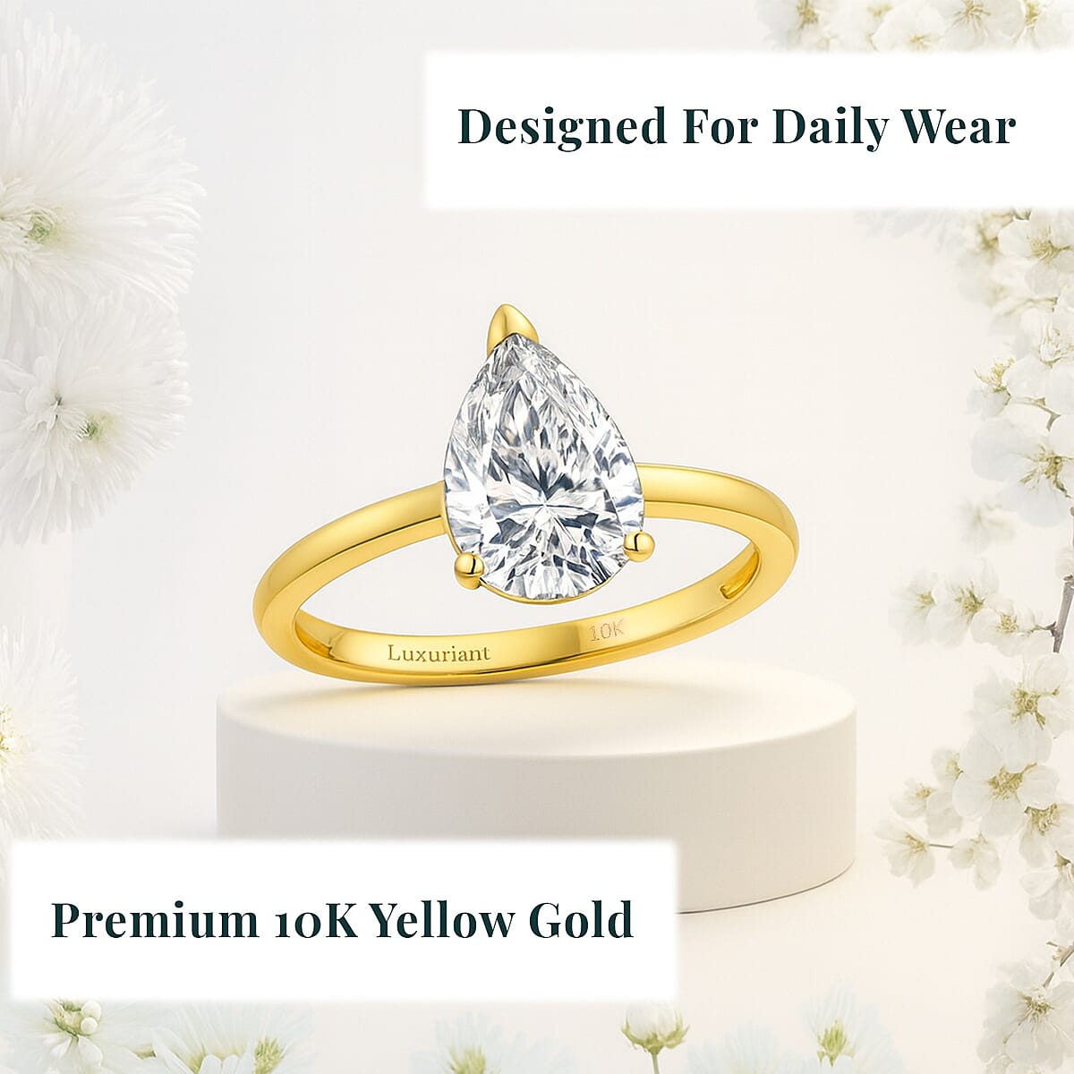 IGI Certified Luxuriant Lab Grown Diamond E-F VS 2.00 ctw Ring in 10K Yellow Gold (Size 4.0) (Del. in 10-12 Days) image number 2