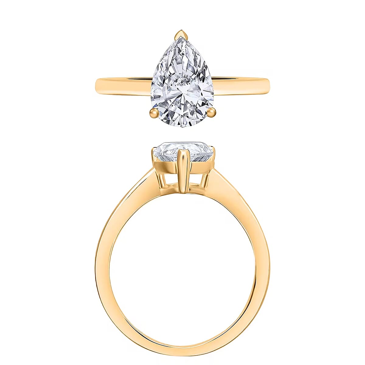 IGI Certified Luxuriant Lab Grown Diamond E-F VS 2.00 ctw Ring in 10K Yellow Gold (Size 4.0) (Del. in 10-12 Days) image number 6