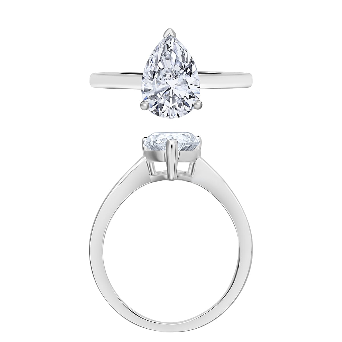 IGI Certified Luxuriant Lab Grown Diamond E-F VS 2.00 ctw Ring in 950 Platinum (Size 9.5) image number 3